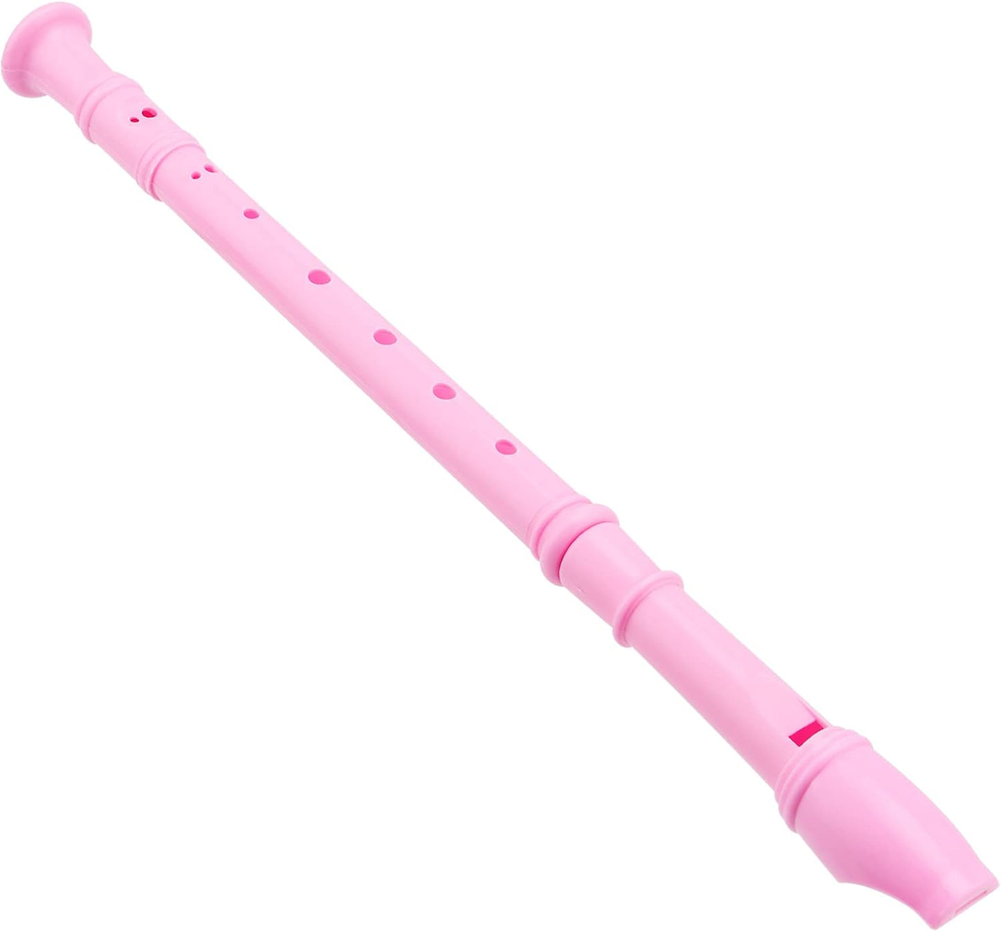 20 Pack 8 Hole Recorder Instrument Pink, Descant Soprano Recorder Bulk Recorder Musical Instruments with Cleaning Rod for Beginners