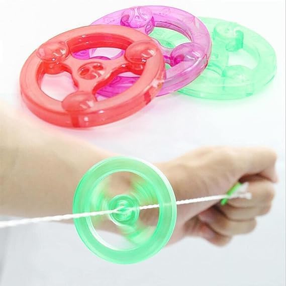 Flywheel Spinning Spinner Fidget Light Rainbow Lightshow Orbital Flash Novelty Adult‘s Gift Pull Line Flashing Glow in The Dark Wheel Colorful Sorting and Stacking