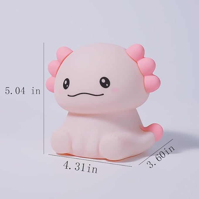 Cute Cartoon Nursery Night Lights, Animal Design Safe Silicone Soft LED Nursery Lamp for Toddler Room Decoration (Axolotl)