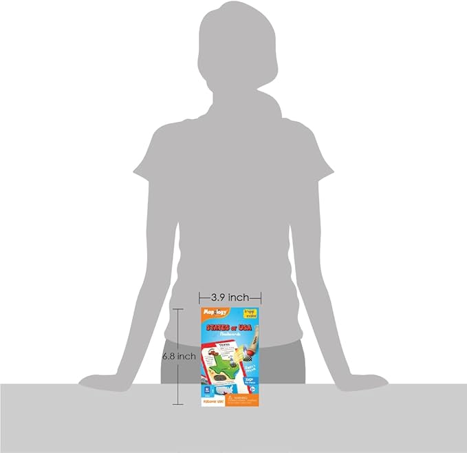 Imagimake Mapology USA Flash Cards | Learn United States Along with Flags and State Shapes | Ages 8-12 | Foam Jigsaw Puzzle, Fun Facts, Educational Toy for Kids | Gift for Christmas and Birthdays