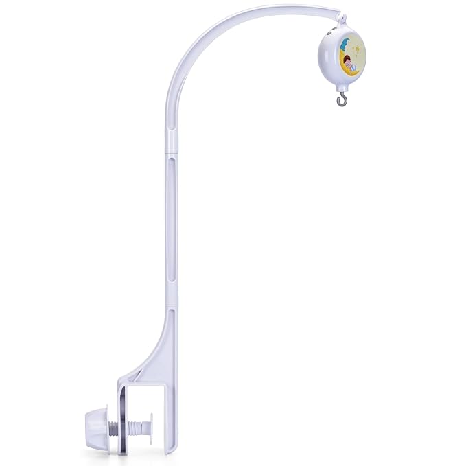 24 inch Crib Mobile Bed Bell Frame arm Bracket, Double nut Screw Fixing Frame -DIY Toy Decoration Bracket(Wind Chime-1)