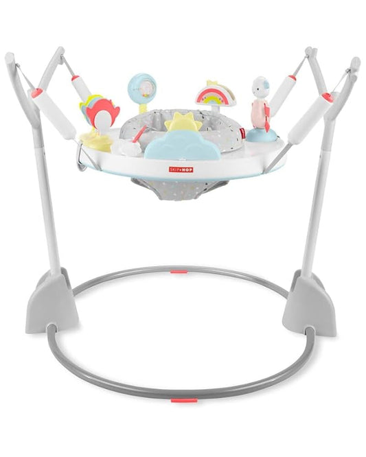 Skip Hop Baby Activity Play Bouncer for Baby Ages 4m+ Silver Lining Cloud, Foldable
