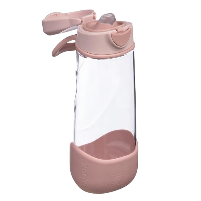 b.box 20 oz Sport Spout Kids Water Bottle for School, Sports, Travel, Daycare. Leakproof, Spill Proof, Dishwasher Safe. Easy Grip Triangle Shape, Durable Tritan Material. BPA Free.