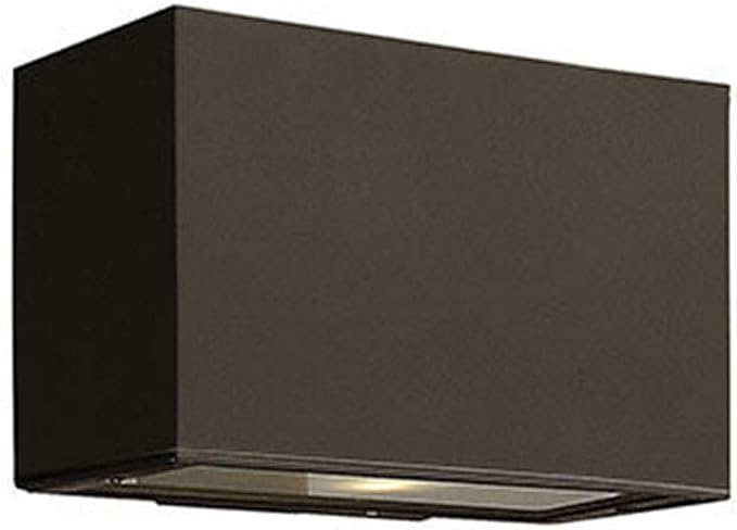 Hinkley Atlantis Extra Small Up/Down Wall Mount Outdoor Lantern - Aluminum, Etched Glass Lens, Integrated LED - Bronze Finish