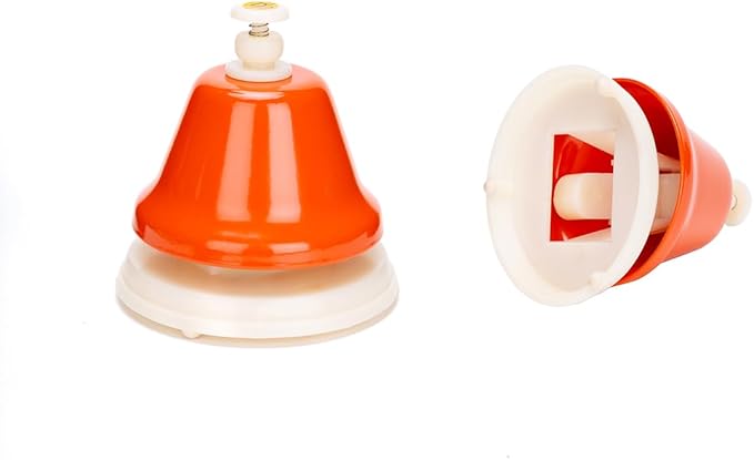 Desk Bells for Kids - 8 Note Colorful Metal Handbells Set with Handle - Educational Teaching and Learning Instruments - Musical Toys for Toddlers Children