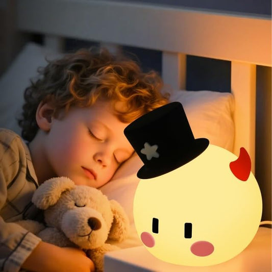Monster Night Light for Kids, Silicone Touch Night Light for Baby Nursery, Voice-3-Level Warm Light Adjustment Portable Nursing Room Light, Rechargeable Nightlight for Girls and Boys Bedside Gift