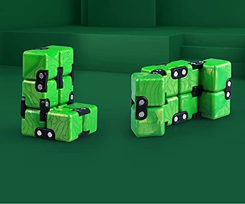 Magic Crazy Cube Stress & Anxiety Relief Toy Killing Time Fidget Toy for Kids Adults ADD ADHD (Green)