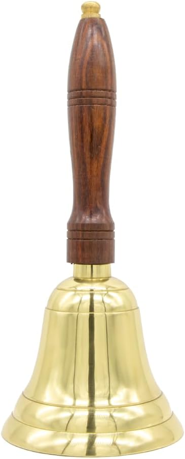 Engravable Brass Bell - School Teacher Handbell - Great Gift for Teachers - Wedding Bell