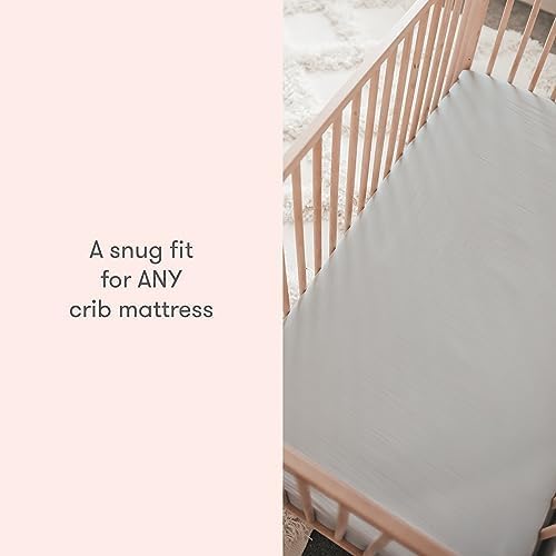 Newton Baby Fitted Single Layer Crib Sheet (2-Pack) - Ultra Breathable and Soft, Organic Cotton, Fits All Standard Cribs, Plain White