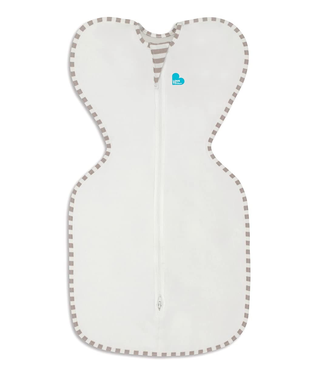 Love to Dream Organic Swaddle, Baby Sleep Sack, Swaddle Up Self-Soothing Swaddles for Newborns, Get Longer Sleep, Snug Fit Helps Calm Startle Reflex, 1.0 Tog, 5-8.5lbs., Cream