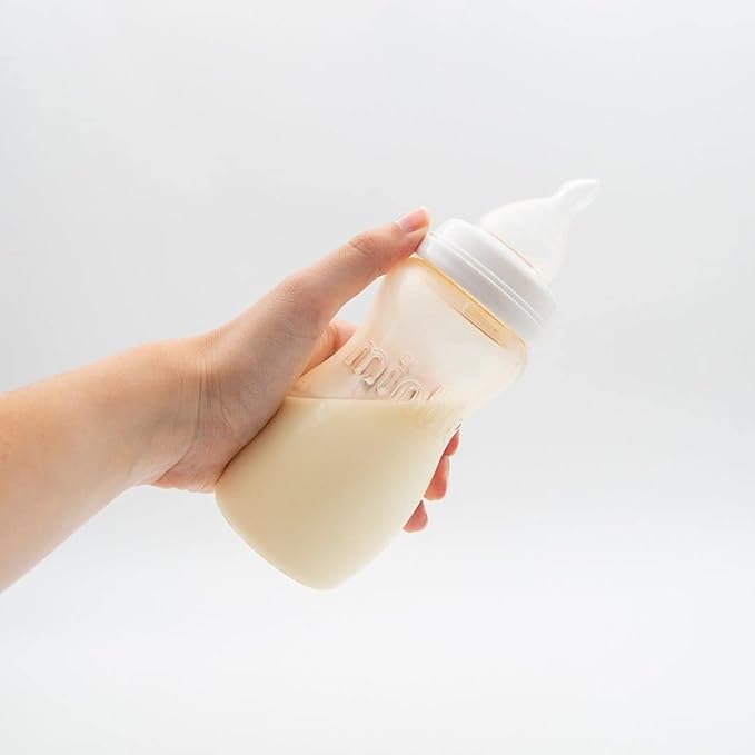 Minbie 9 - Months + Breastfeeding Baby Bottle - Anti Colic & Reflux, PPSU BPA Free