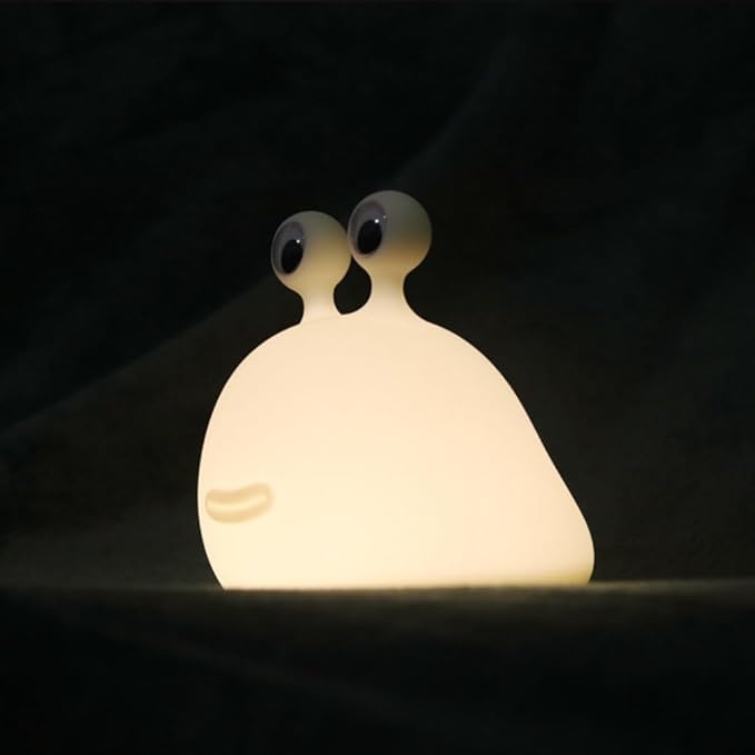Slug Night Light for Kids,USB Rechargeable Night Light Silicone lamp,Cute Animal Lamps Touch Control&Timer and Dimmable, Portable