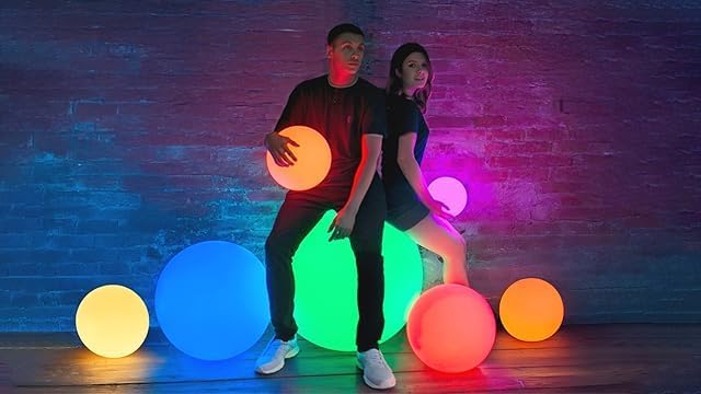 LOFTEK 16-inch Large Nursery Night Light Ball: 16 Colors Change Floating Light with Remote Control, Rechargeable and Waterproof Night Lights,for Home Decor Study Area, Living Room