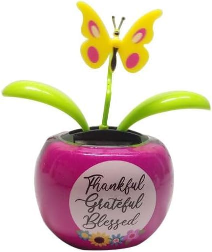 JJLFresheners Solar Flower - Solar-Powered Car Decoration - Physics Theme - Unisex - All Ages - Renewable Energy (Solar Power), Simple Machines