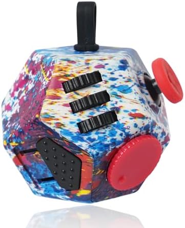 Mini Fidget Toys, Colorful Idea Fidget Dodecagon Toys for Adults and Children Help Relief Stress,Anxiety,ADHD,Autism,Promotes Focus and Relaxing (Colorful Fireworks Patterns)