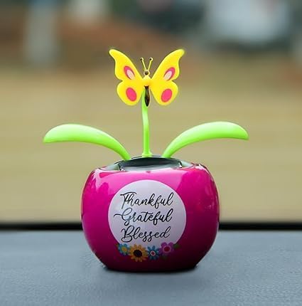 JJLFresheners Solar Flower - Solar-Powered Car Decoration - Physics Theme - Unisex - All Ages - Renewable Energy (Solar Power), Simple Machines