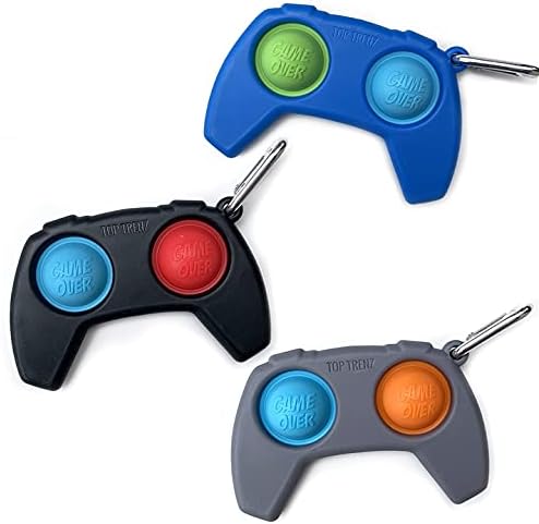 Top Trenz OMG Pop Fidgety Bubble Fidget Toy Stress Relief Anxiety Boredom Keychain (Controller)