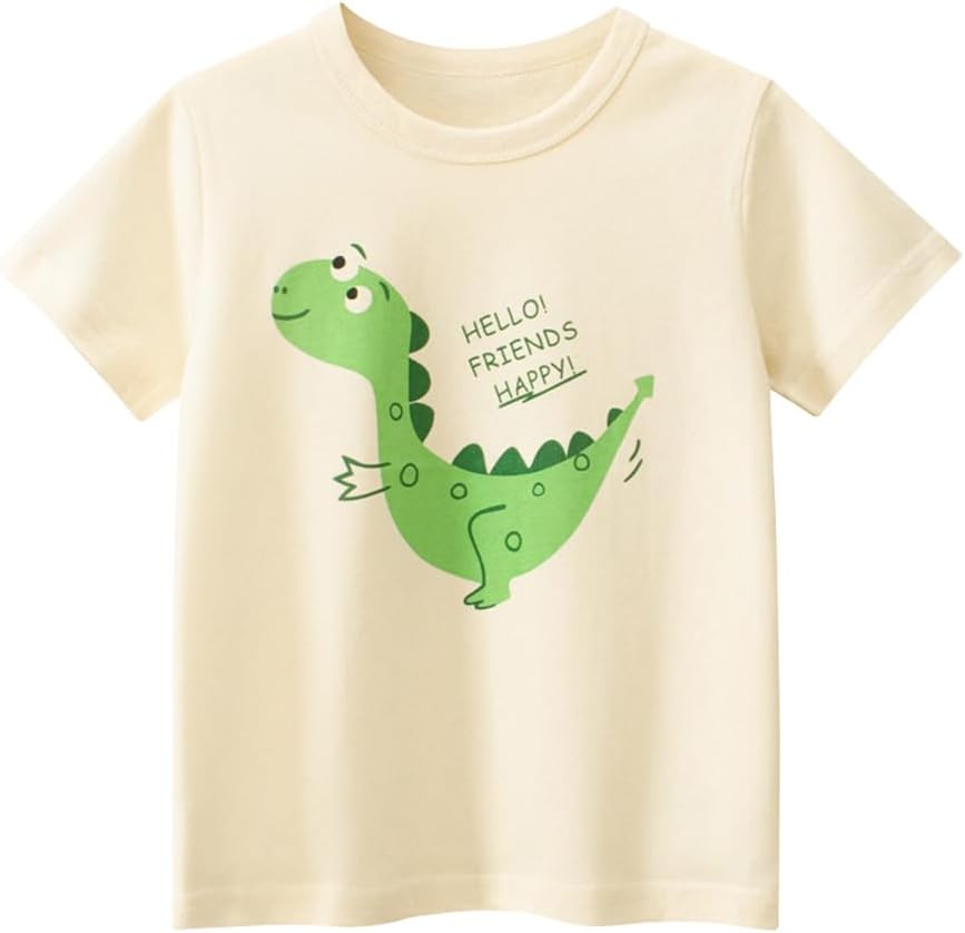 Boys' 4-Pack Excavator Short Sleeve Crewneck T-Shirts Top Tee Size 2-7 Years Toddler Boys' Value Pack Cotton T-Shirt