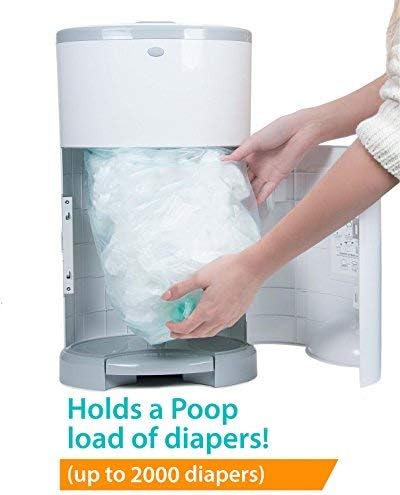 Jasclair Refill Bags Compatible with Dekor Classic Diaper Pail (4 Pack) | Baby Powder Scent | Multi-Layer Odor-Locking Liners | Leak-Resistant | Not for Dekor Plus