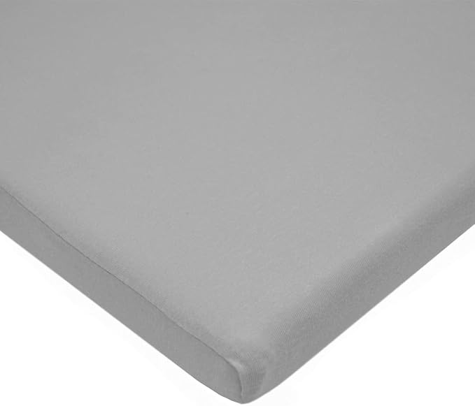 American Baby Company 3 Pack 100% Natural Cotton Fitted Cradle/Bassinet Sheets 36" x 18" - Soft, Breathable & Hypoallergenic Bed Sheets, Blue/Gray/White, Neutral for Boys & Girls