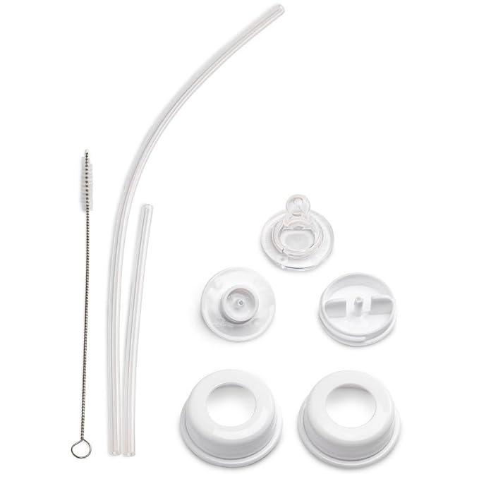 Hands-Free Baby Bottle - Anti-Colic Nursing System 9 oz Baby Bottle with Fast Flow Nipple/Teat 3m+ Infant with Tube Straw Feeding System for Toddler (2 Bottles - Fox)