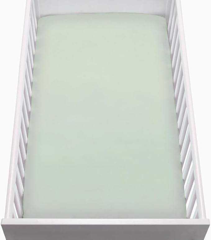 Newton Baby Fitted Single Layer Crib Sheet (2-Pack) - Ultra Breathable and Soft, Organic Cotton, Fits All Standard Cribs, Sage
