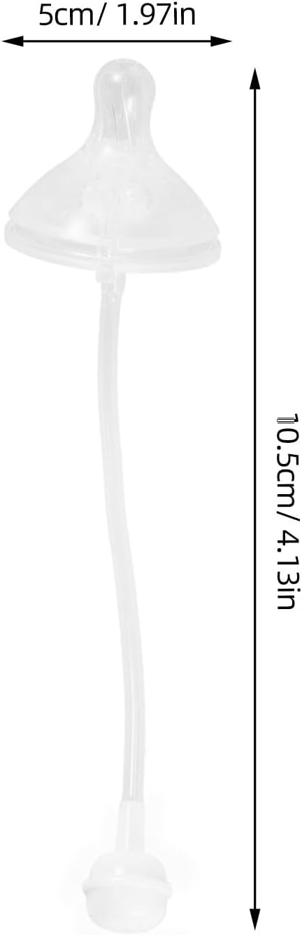 Totority 3pcs Weighted Straw Nipples for Bottles Soft and Design for Comfort for Teething and Transition Easy to Use and Clean