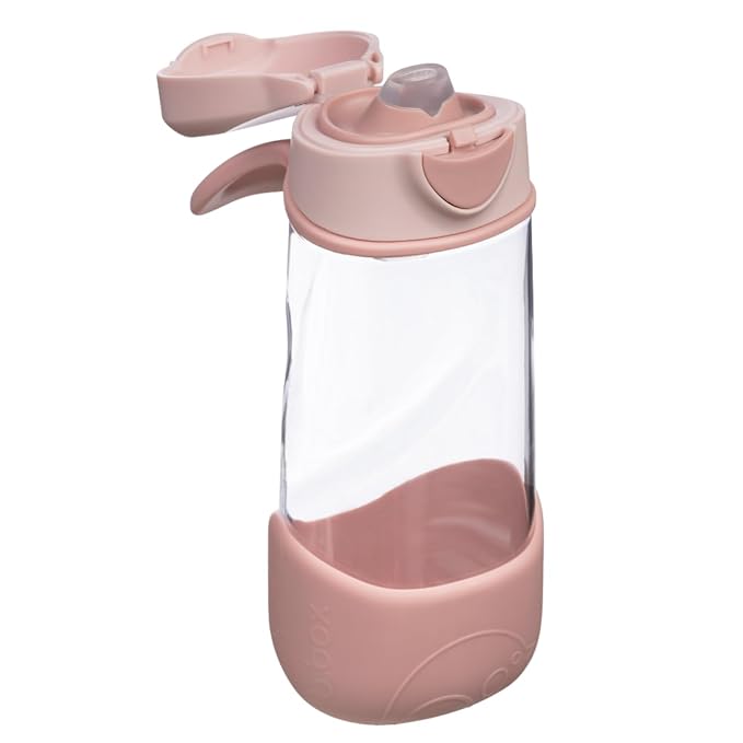 b.box 15 oz Sport Spout Kids Water Bottle for School, Sports, Travel, Daycare. Leakproof, Spill Proof, Dishwasher Safe. Easy Grip Triangle Shape, Durable Tritan Material. BPA Free.