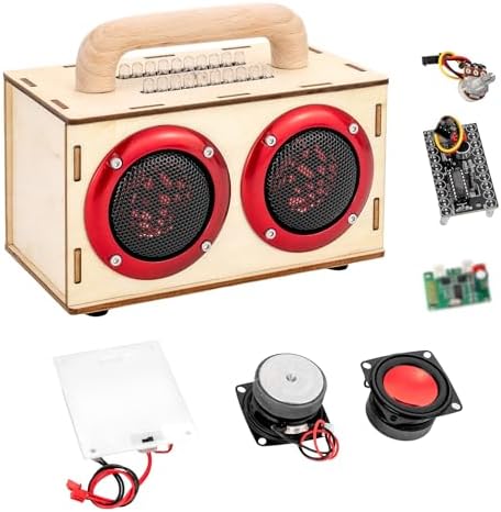 DIY Bluetooth Speaker Kit with LED Lights & Colored Pencils - STEM Building Science Kit for Kids Ages 8-14, Electronic Engineering Project Kit, Creative Gift for Teen Boys & Girls Age 9 10 11 12 16