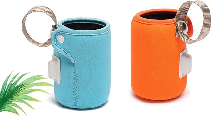 USB Baby Bottle Warmer Portable Travel Warmer Heater Infant Feeding Bottle Bag Blue