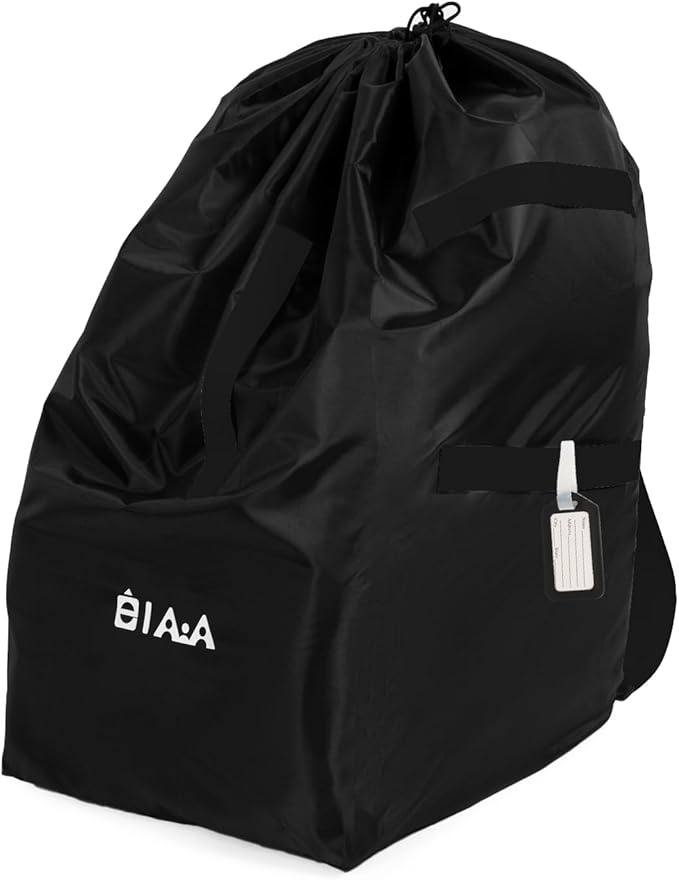 elaia Car Seat Travel Bag for Airplane, Waterproof Wearable with Straps, Large Capacity Padded Car Seat Check Bag, Perfect for Air Travel, Family Vacations, and Parents with Infants