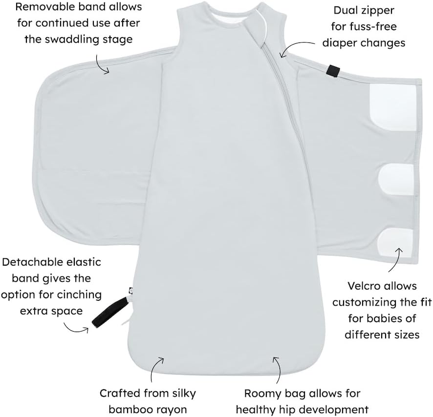 KYTE BABY Unisex Rayon Made from Bamboo Sleep Bag Swaddler for Babies, 1.0 Tog