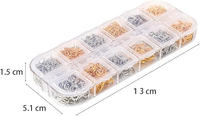 EuTengHao 1314pcs Open Jump Rings and Lobster Clasps Jewelry Repair Tools Making Supplies Kit & Jewelry Finding Kit for Necklace Repair with DIY Making Accessories (Gold and Silver)