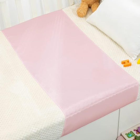 PROMEED 100% Mulberry Silk Crib Sheet for Baby Hair, 23 Momme Silk Bassinet Slip for Baby Bald Spots, Soft and Safe Cot Sleeve for Everyday Use (Pink)