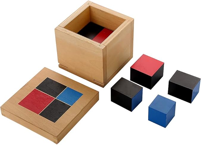Montessori Math Materials for Preschool Early Learning Tool Toys (Binomial Cube)