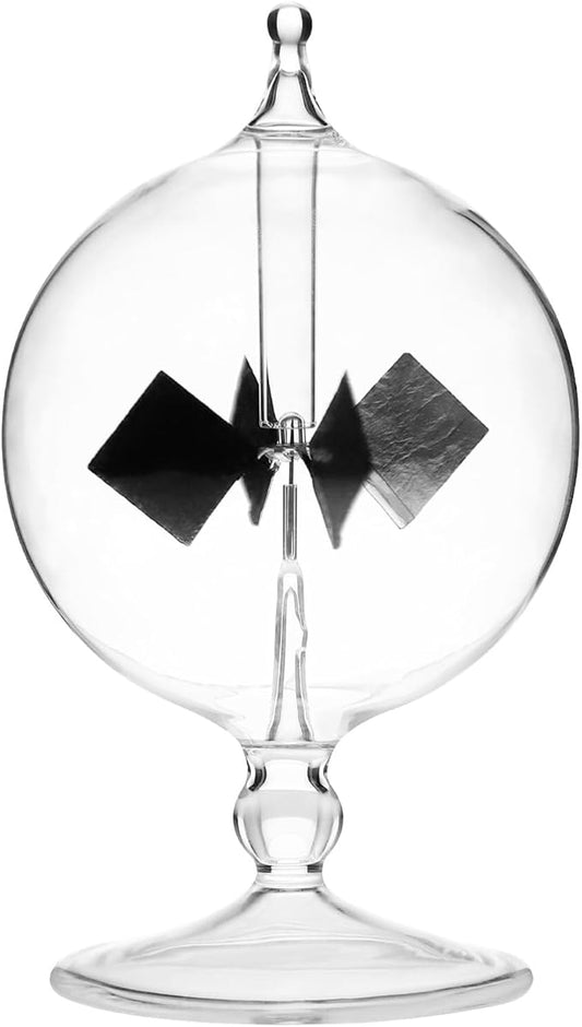 iplusmile Solar Power Radiometers, Sun Light Energy Vanes Windmill Rotating Glass Crookes Educational Teaching Study Tool for Office, Home, School