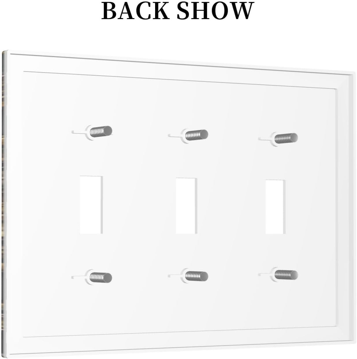 Decorative Switch Covers Plate Rococo Vintage Black Golden Leaf Morris Vine 3 Gang Artistic Wall Plate Unique Triple Toggle Light Switch Plate Jumbo Faceplate for Bedroom Home Decor