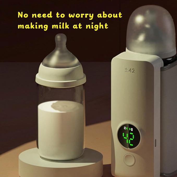 Portable Bottle Warmer,Baby Bottle Warmer,Portable Bottle Warmer for Travel,USB Rechargeable Constant Temperature Milk Warmer Universal Bottle Insulation Sleeve for Baby Formula Breast Milk(white)