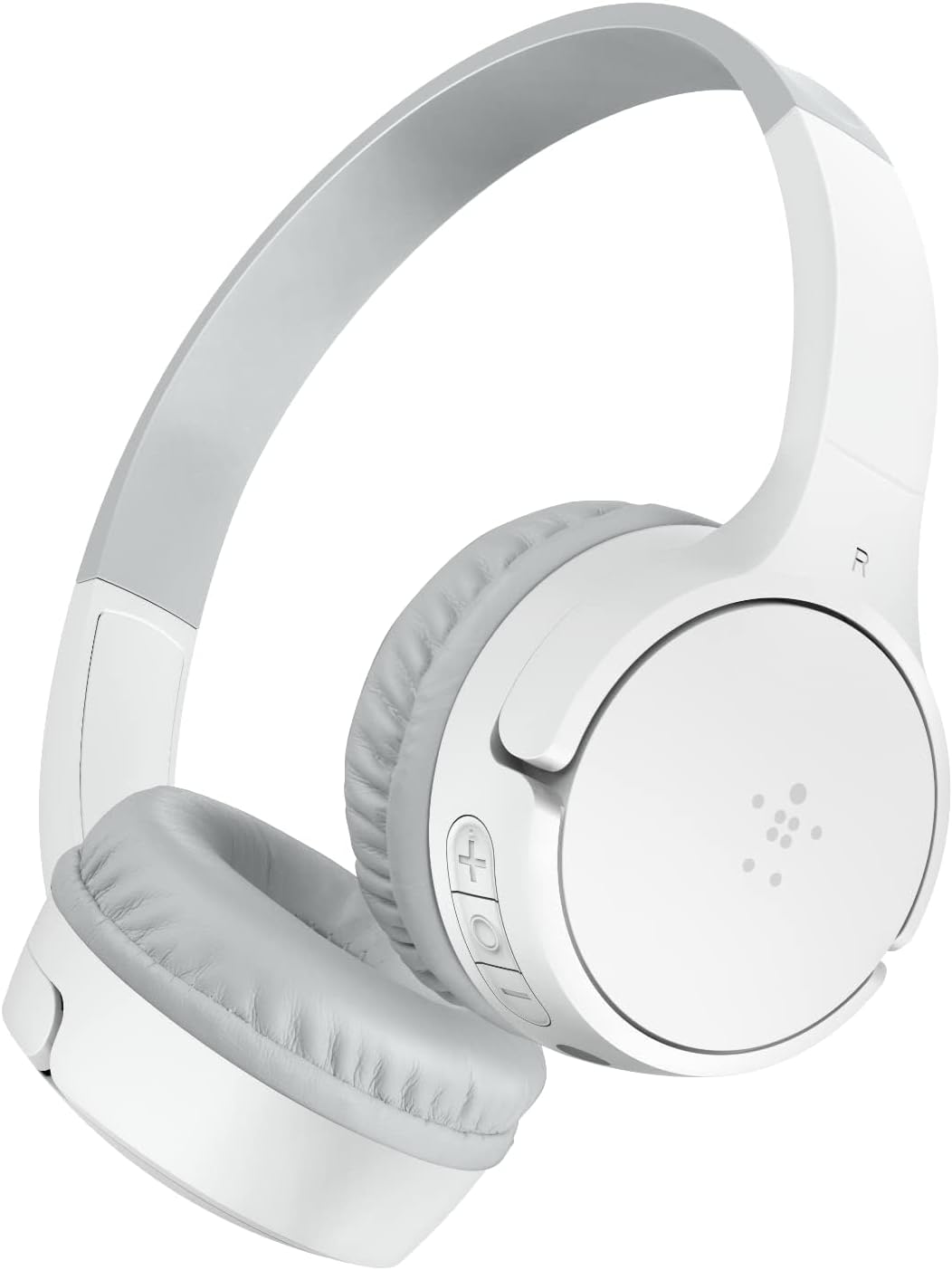 Belkin SoundForm Mini - Wireless Bluetooth Headphones for Kids with 30H Battery Life, 85dB Safe Volume Limit, Built-in Microphone - Kids On-Ear Earphones for iPhone, iPad, Fire Tablet & More - White