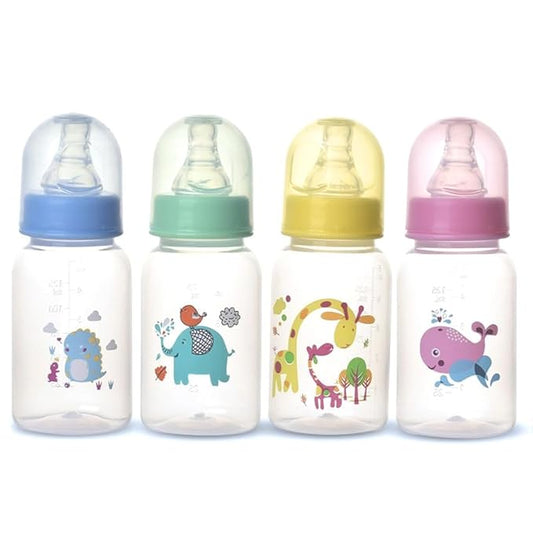 5oz (150ml) 4-Pack Anti-Colic Baby Bottles for Newborns, BPA-Free, Breastfeeding Transition, Vented for Gas & Colic Relief, Ideal for Baby Registry