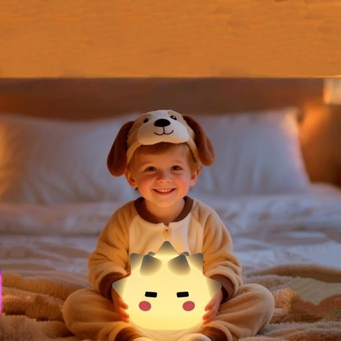 Cute Monster Lamp, 8 Color Changing and 20min Timer Nursery Nightlights, Soft Silicone Touch Lamps for Kids Room, Boys and Girls for Kids Sleep