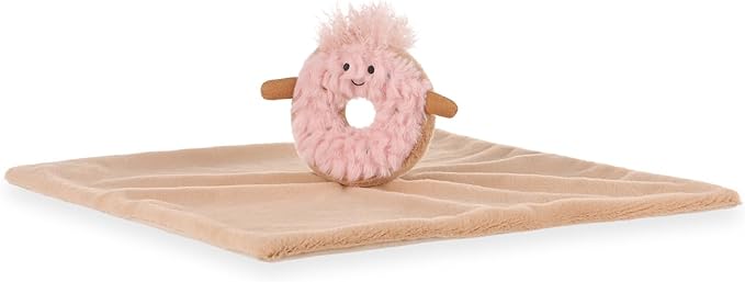 Apricot Lamb Delicious Donut Security Blanket for Babies, Soft Loveys for Baby Boy and Girl, 14 Inches for Infant and Toddlers