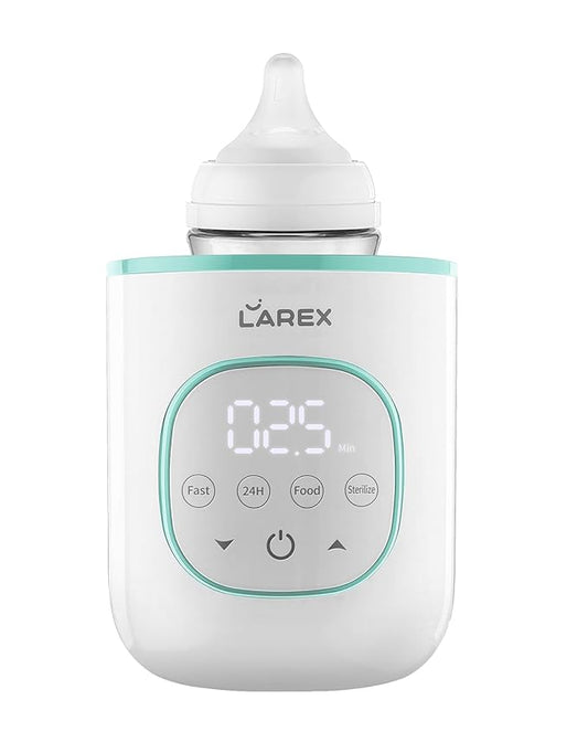 LAREX Bottle Warmer, Fast Baby Bottle Warmer for Breastmilk and Formula, with Timer and Accurate Temp Control, 8-in-1 Baby Milk Warmer BPA Free with Digital Display, Bottle Warmers for All Bottles