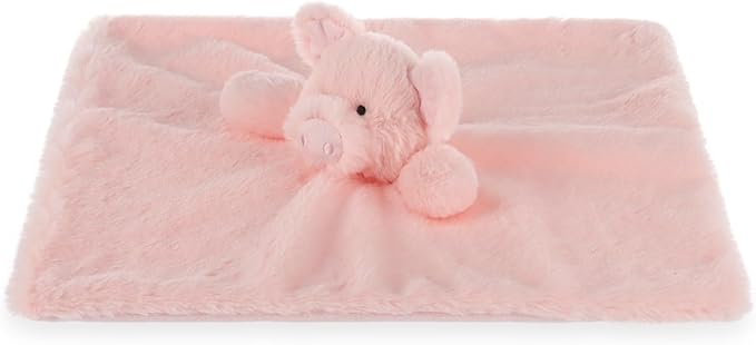 Apricot Lamb Smart Pig Security Blanket for Babies, Soft Loveys for Baby Boy and Girl, 14 Inches for Infant and Toddlers