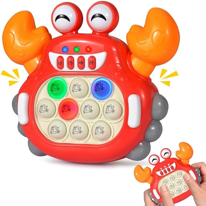 Quick Push Game Fidget Toys for Kids, Quick Push Pop Game 6 Modes Games, Fast Push Bubble Game, Pop Game Fidget Sensory Toys, Christmas Birthday Gifts for 3-12 Year Old Girls Boys