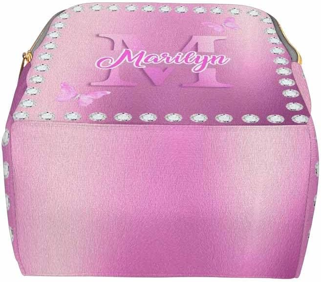 D-Story Customize Baby Backpack for Baby, Personalized Diaper Bag with Butterfly Design