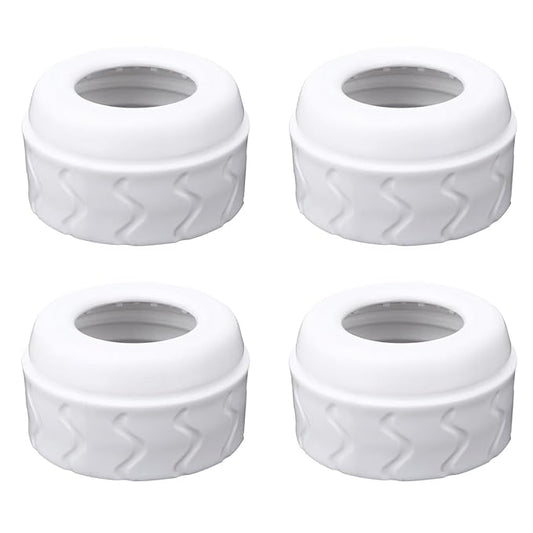4pcs Bottle Nipple Collars Rings, Compatible with Dr. Brown's Narrow Plastic & Glass Bottles Bottles 4oz & 8oz No Leak or Spills Replacement Bottle Nipple Ring Collars Baby Feeding Accessories