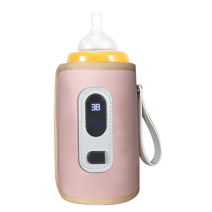 USB Baby Bottle Warmer with LCD Screen, Heating,Temperature, Portable Milk Bottle Heater for Travel, Car, Plane ()