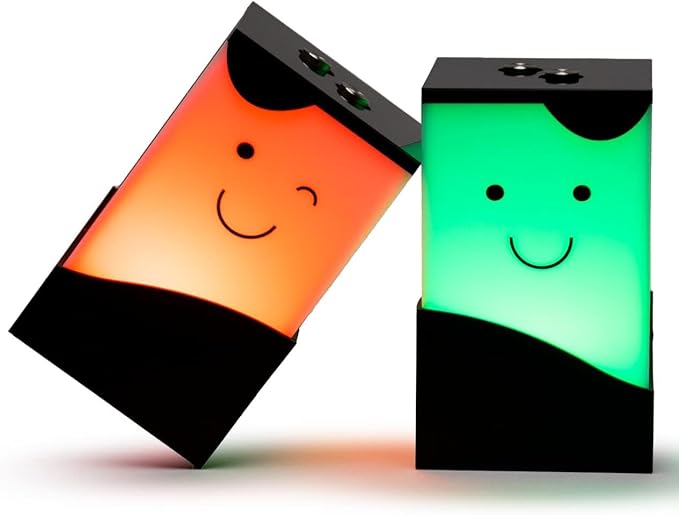 ZOCI VOCI Telepathy Toddlers - Cute Long Distance Lamp - No Subscription Required | Send Color Messages to Loved Ones who Stays Apart | Long Distance Friendship Gifts for Fathers Day (Smile)