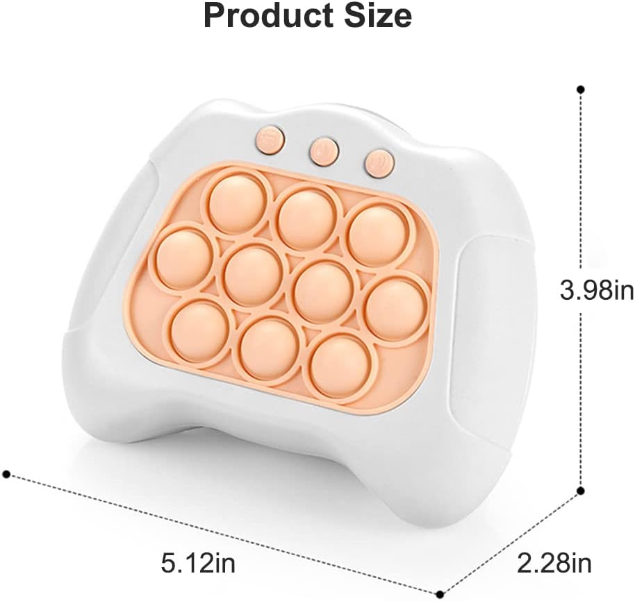 Pop Quick Push Game Console Series Toys for Kids, Interesting Push Bubble Fidget Stress Relief Toys, Puzzle Pop Light Up Game Toys for Boys and Girls Aged 3-10 (Red)
